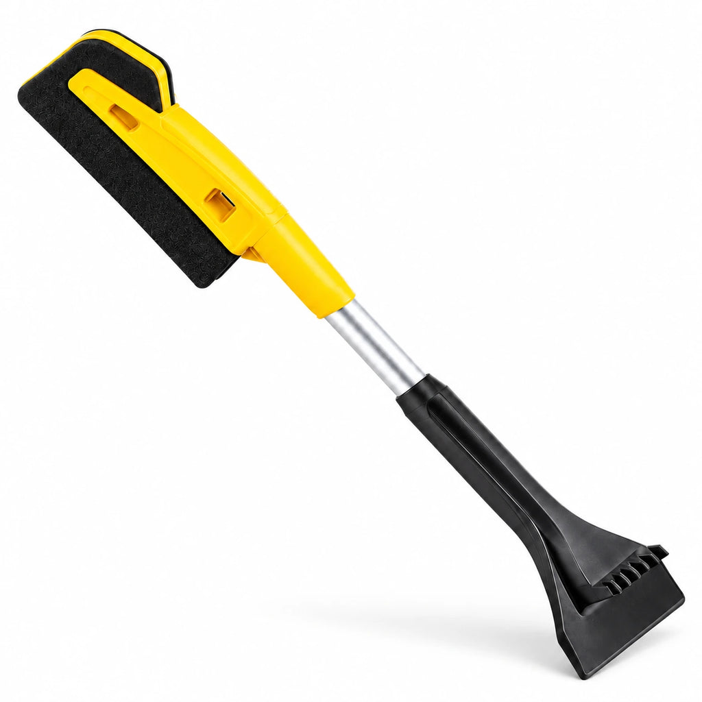 EVA Snow Brush & Ice Scraper — custom solid-white studio view
