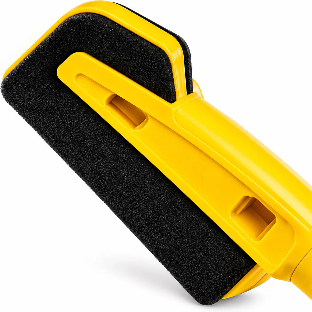 EVA Snow Brush & Ice Scraper — custom solid-white detail view