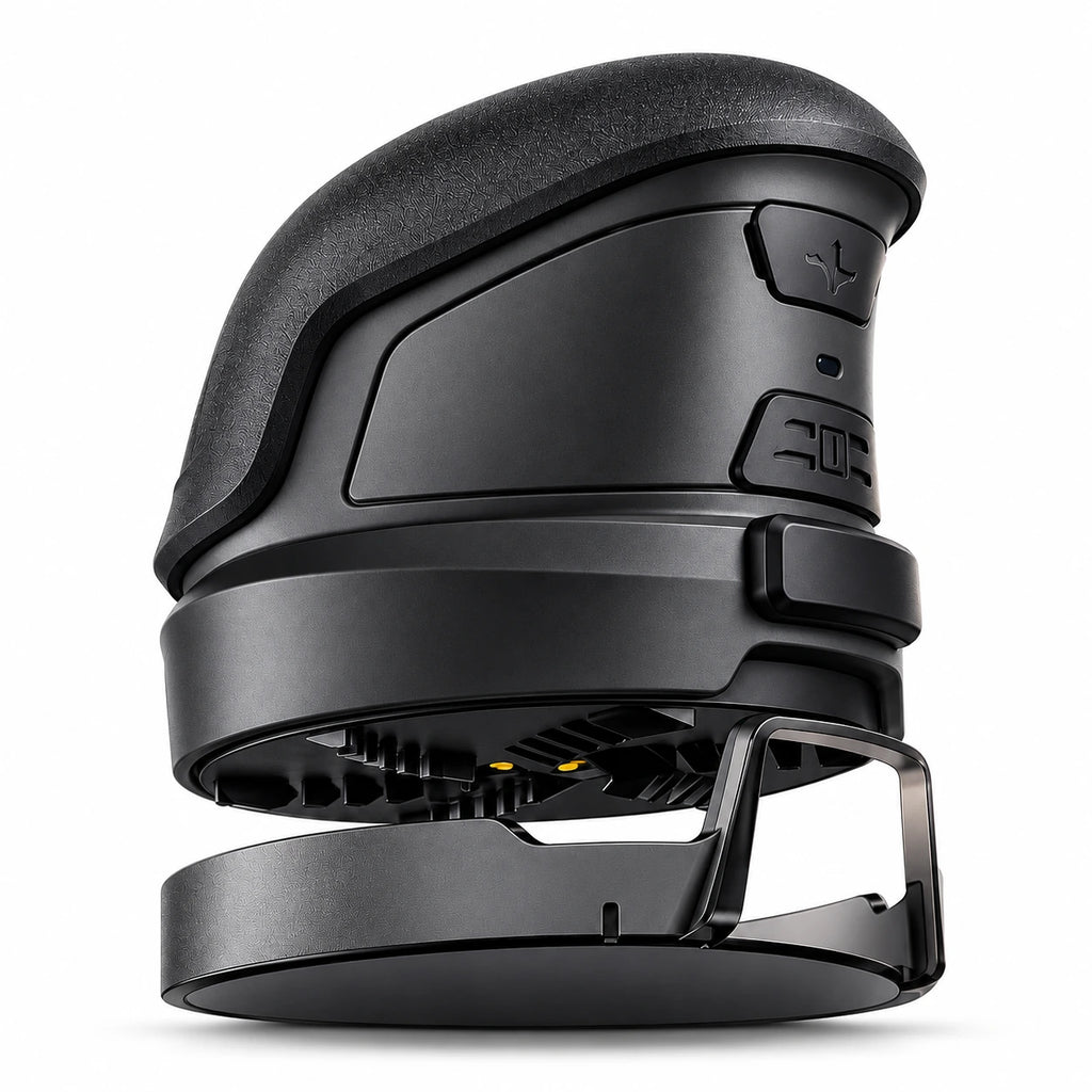Black Rechargeable Electric Ice Scraper — custom solid-white studio view