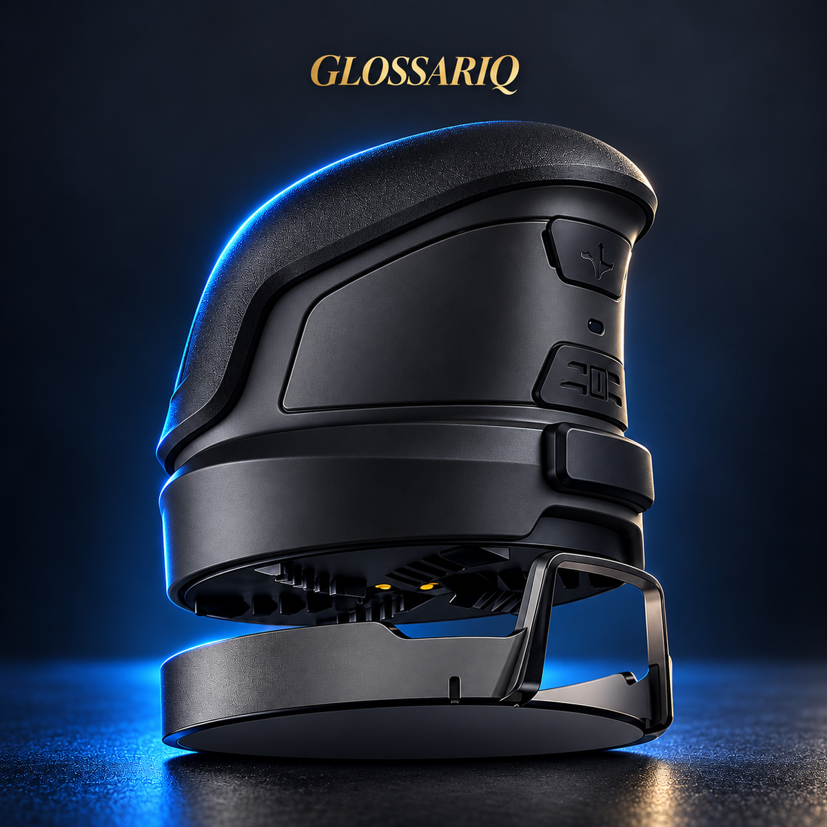 Black Rechargeable Electric Ice Scraper — custom studio mockup