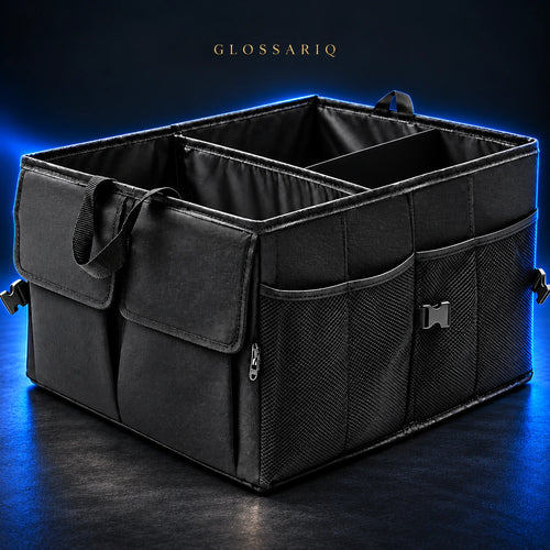 40L Folding Trunk Organizer — custom dark studio view