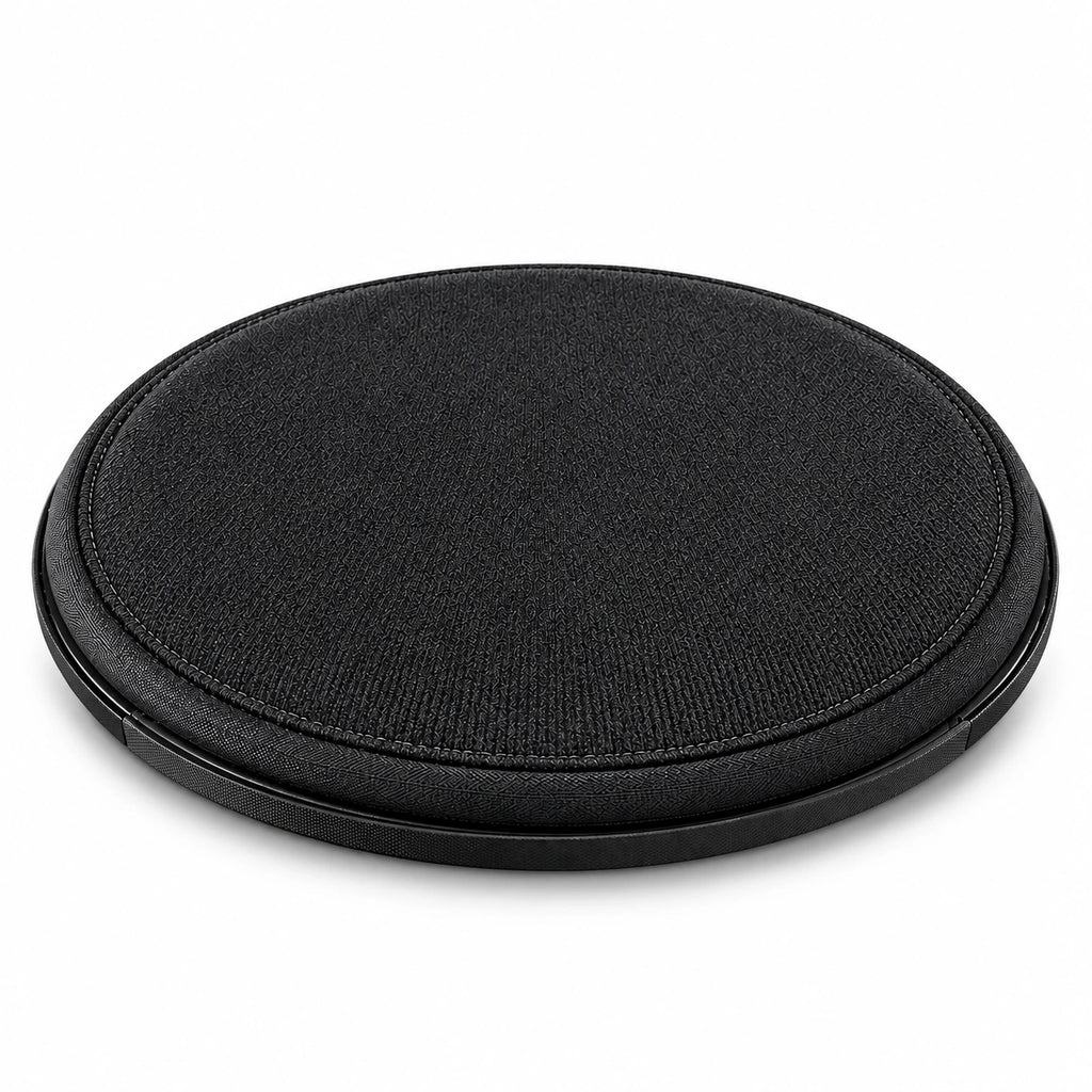 Black 360° Swivel Seat Cushion — custom solid-white studio view