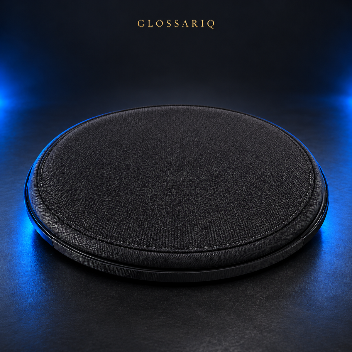 Black 360° Swivel Seat Cushion — custom studio mockup