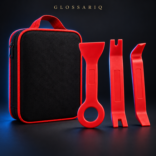 19-Piece Auto Trim Removal Tool Kit — custom studio mockup showing selected tools