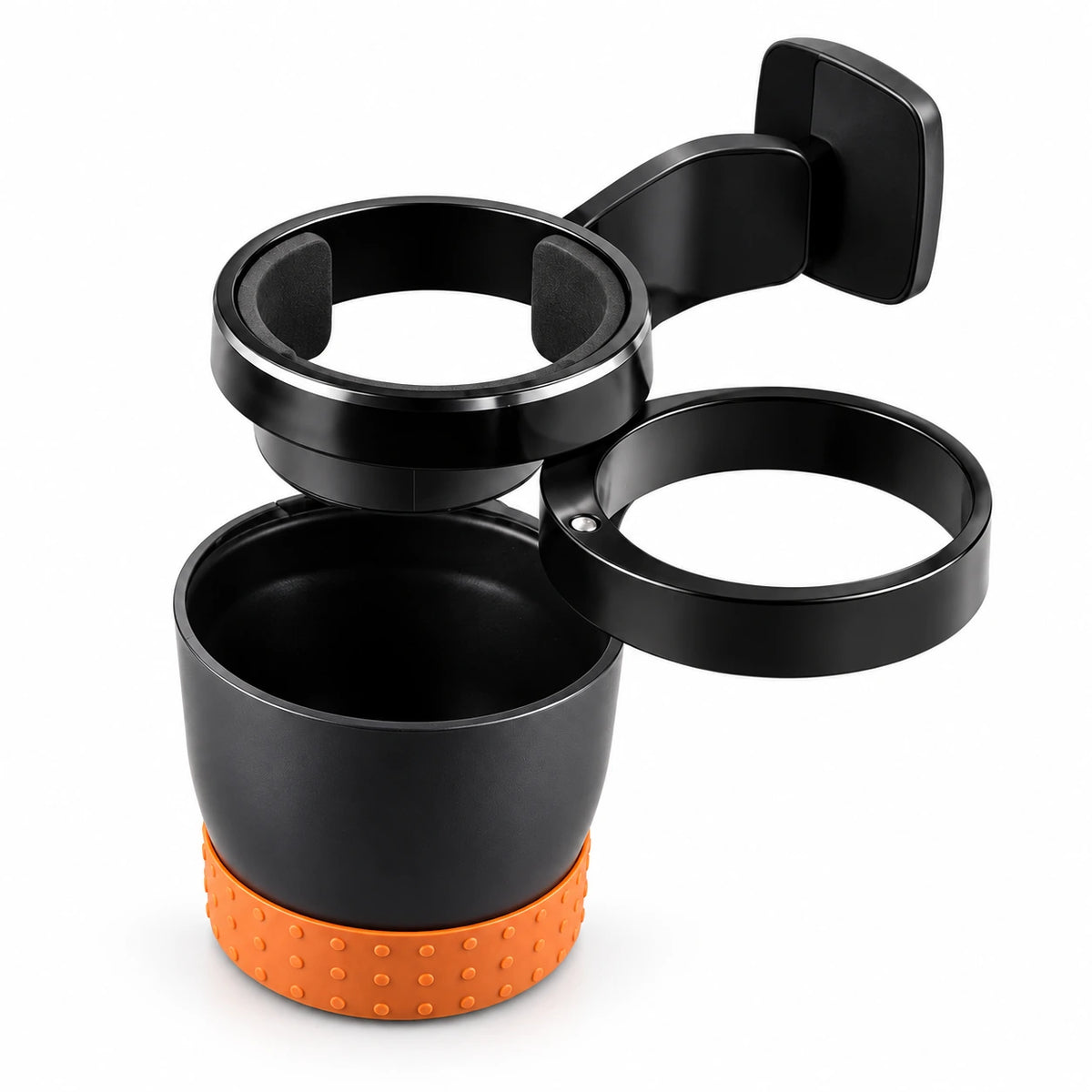 Black Door-Mount Car Cup Holder — custom solid-white studio view