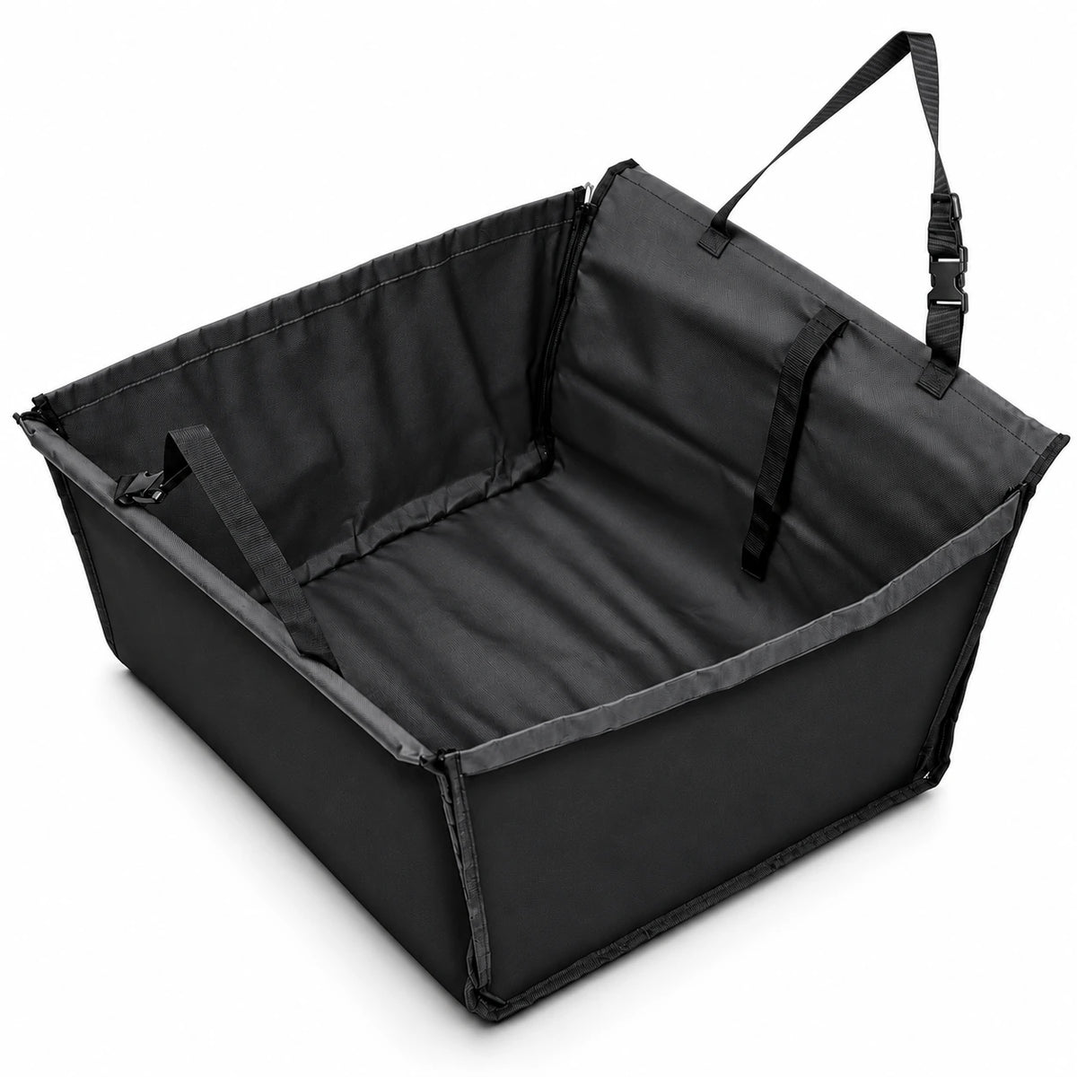 Black Foldable Pet Car Seat Mat — custom solid-white studio view