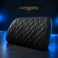 Black Memory Foam Lumbar Support Cushion — custom studio mockup