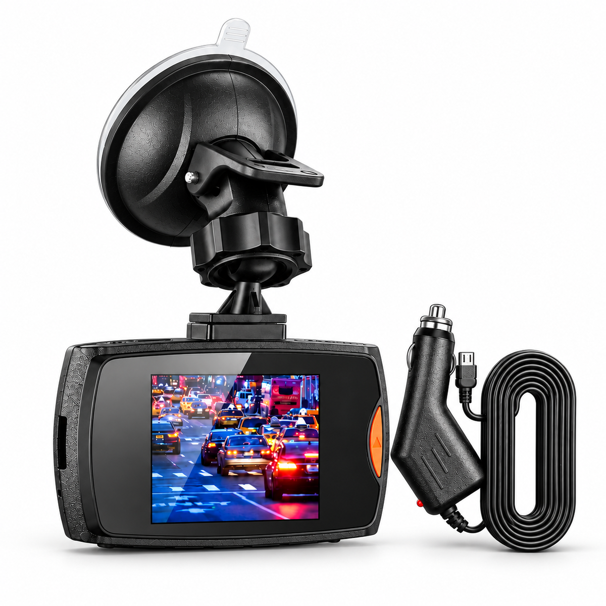 1080p Front-View Compact Dash Camera — custom solid-white studio view