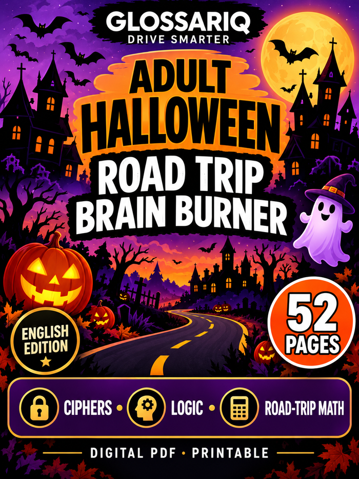 Adult Halloween Road Trip Brain Burner — 52 Pages