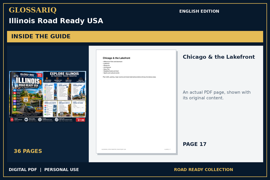 GLOSSARIQ Illinois Road Ready USA — English edition — actual interior page