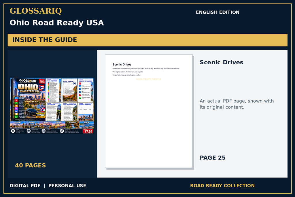 GLOSSARIQ Ohio Road Ready USA — English edition — actual interior page