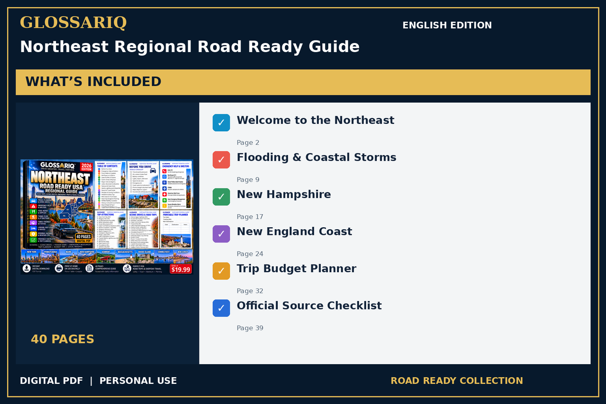 GLOSSARIQ Northeast Regional Road Ready Guide — English edition — included content
