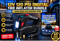 GLOSSARIQ 12V 120 PSI tire inflator and Road Ready USA guide English bundle