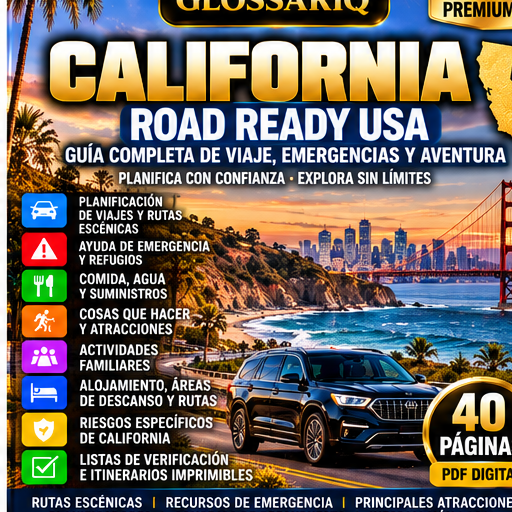 GLOSSARIQ California Road Ready USA — edición en español — portada