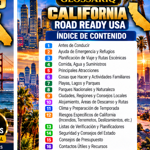 GLOSSARIQ California Road Ready USA — edición en español — índice