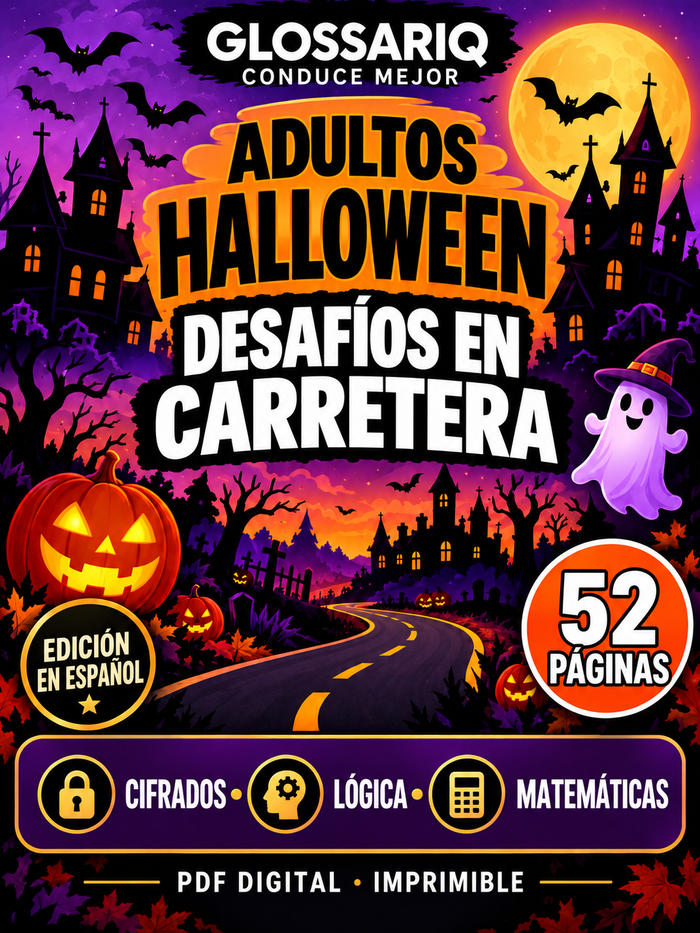 Adult Halloween Road Trip Brain Burner — Edición Premium en Español — 52 Páginas