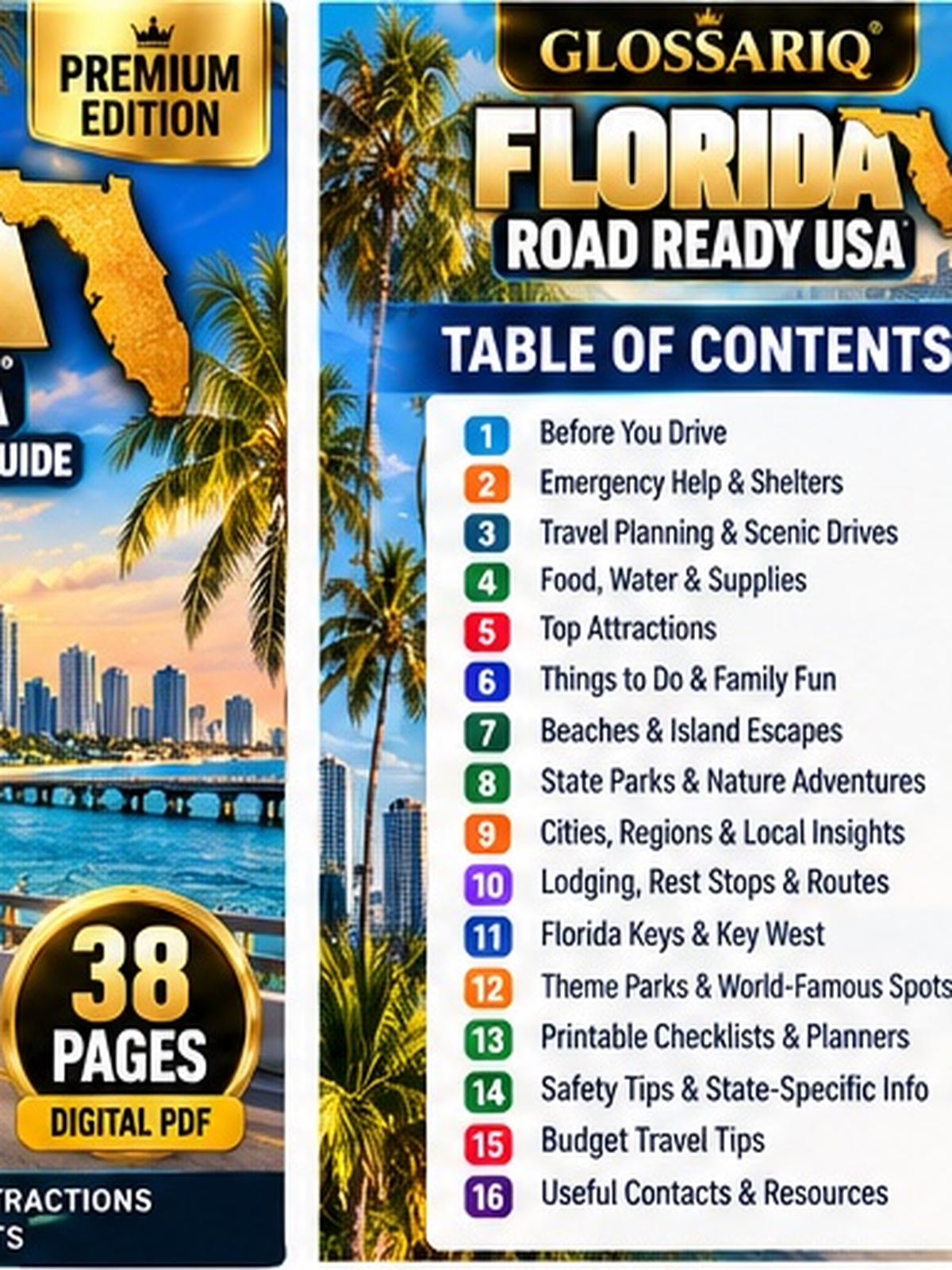 Florida Road Ready USA English table of contents