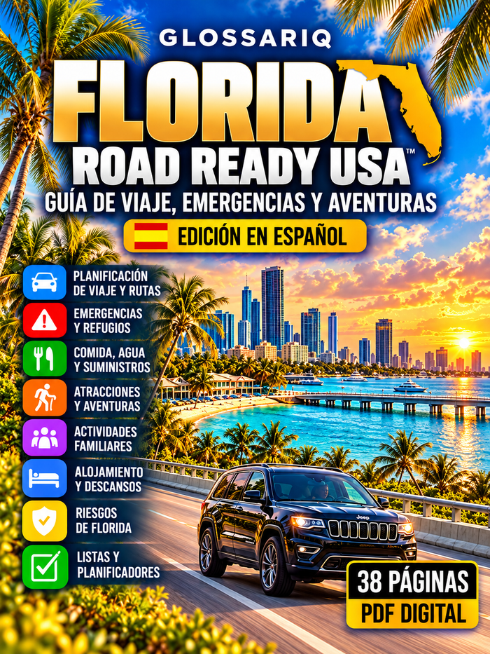 Florida Road Trip, Emergency & Adventure Guide — Edición en Español — 38 Páginas