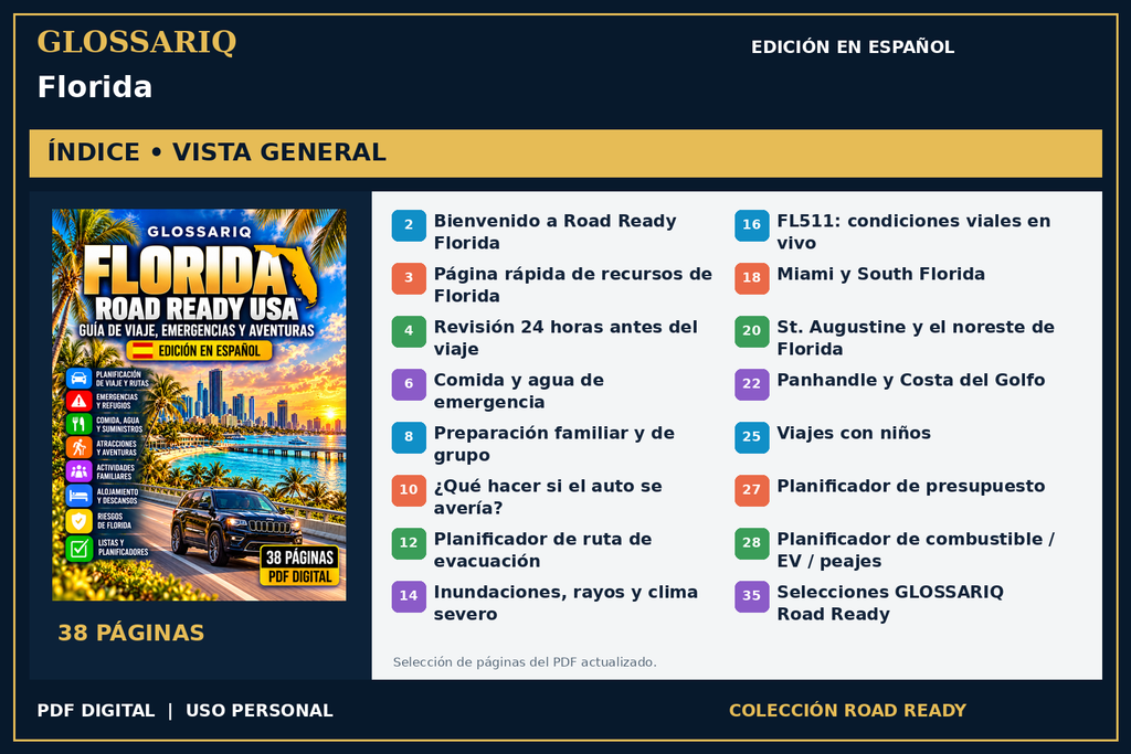 GLOSSARIQ Florida — edición en español — índice del PDF actualizado