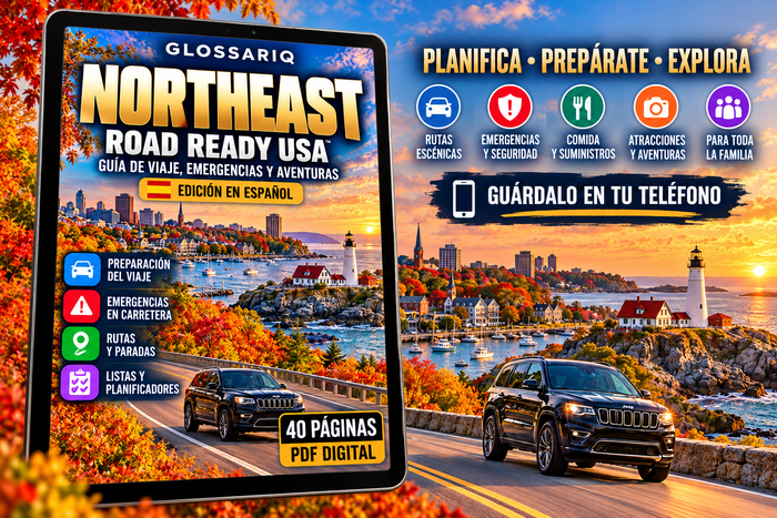 Northeast Road Trip, Emergency & Adventure Regional Guide — Edición en Español — 40 Páginas