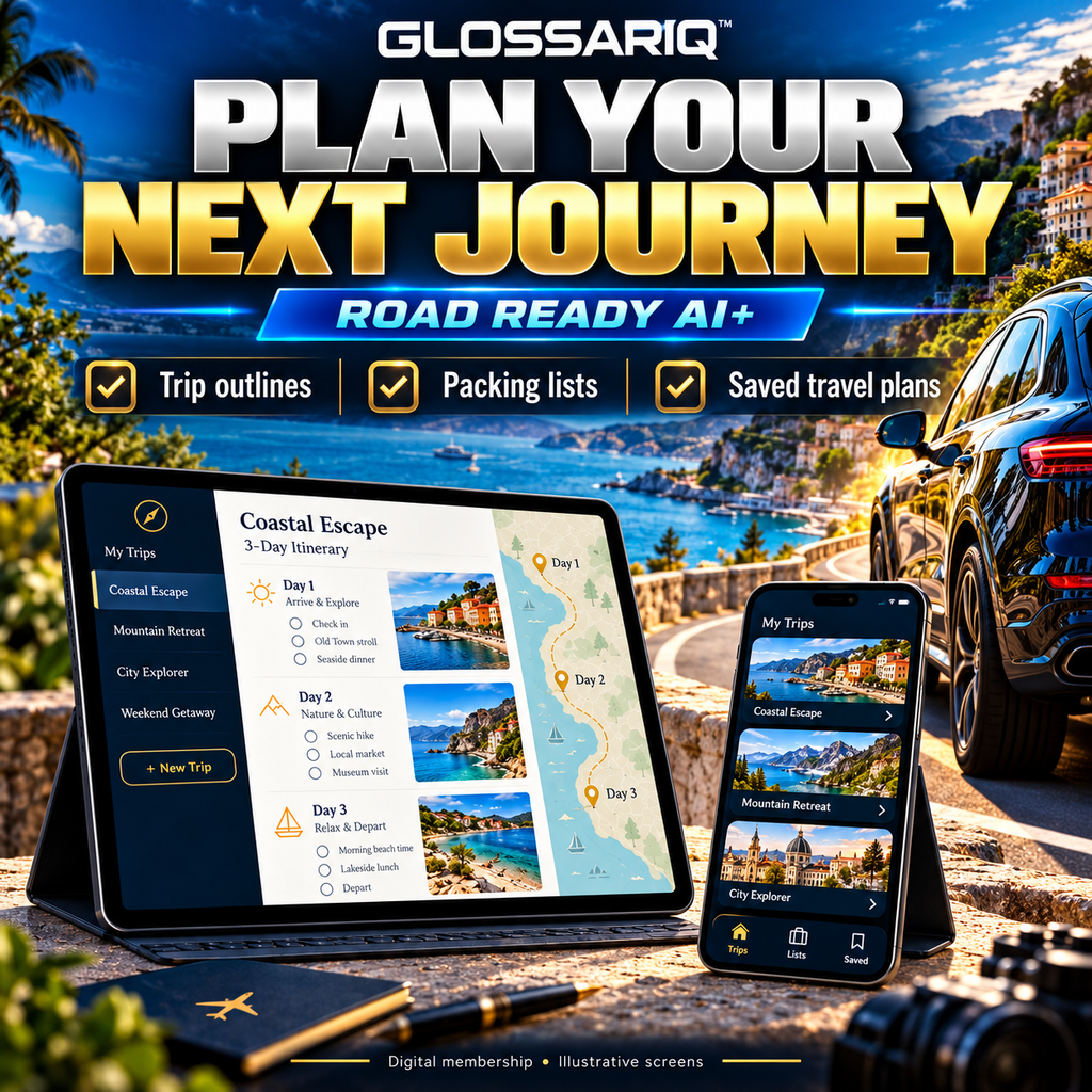 Road Ready AI+ trip planning and saved travel plans