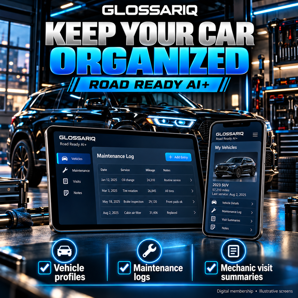 Road Ready AI+ vehicle profiles, maintenance logs and mechanic preparation