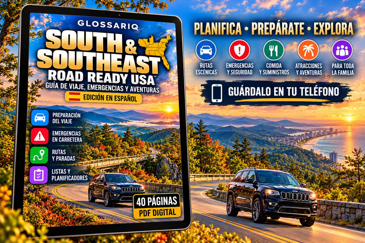 GLOSSARIQ South & Southeast Road Ready USA — PDF digital en español de 40 páginas