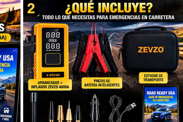 Qué incluye el paquete S ZEVZO 4000A GLOSSARIQ en español