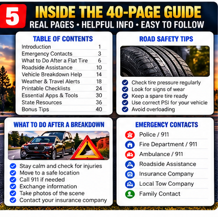 GLOSSARIQ Road Ready USA English roadside guide preview for S ZEVZO bundle