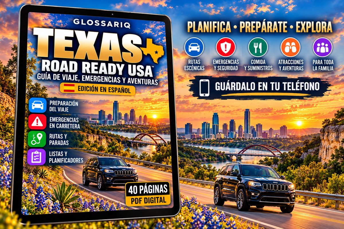 GLOSSARIQ Texas Road Ready USA — PDF digital en español de 40 páginas