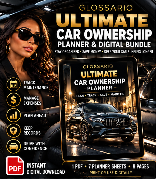GLOSSARIQ Ultimate Car Ownership Planner English hero