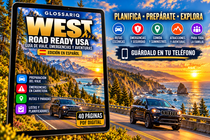West Road Trip, Emergency & Adventure Regional Guide — Edición en Español — 40 Páginas