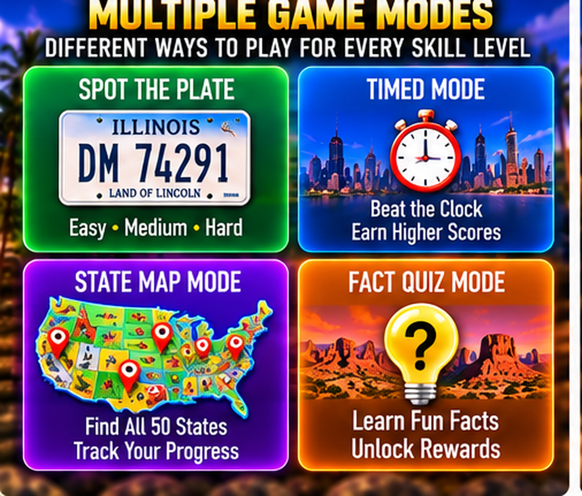Road Ready License Plate Hunt game modes