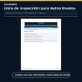 Lista de Inspección para Autos Usados en español, portada del PDF digital de 7 páginas
