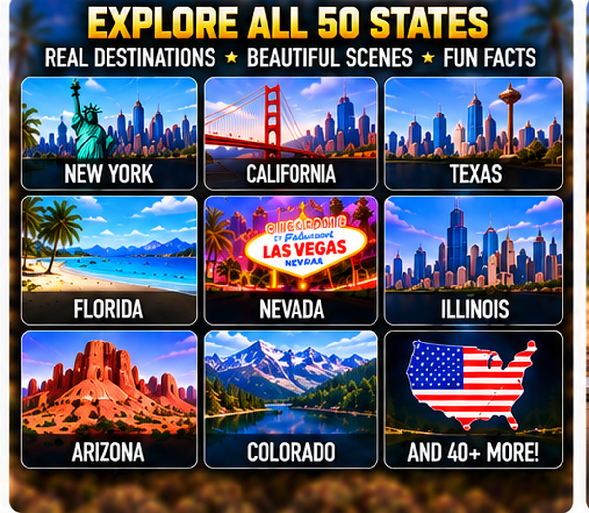 Road Ready Teen Challenge 50-state travel destinations